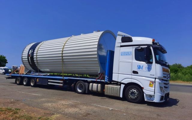 Dampfkessel Transport
