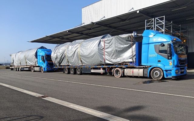 Transport von Weizensilo